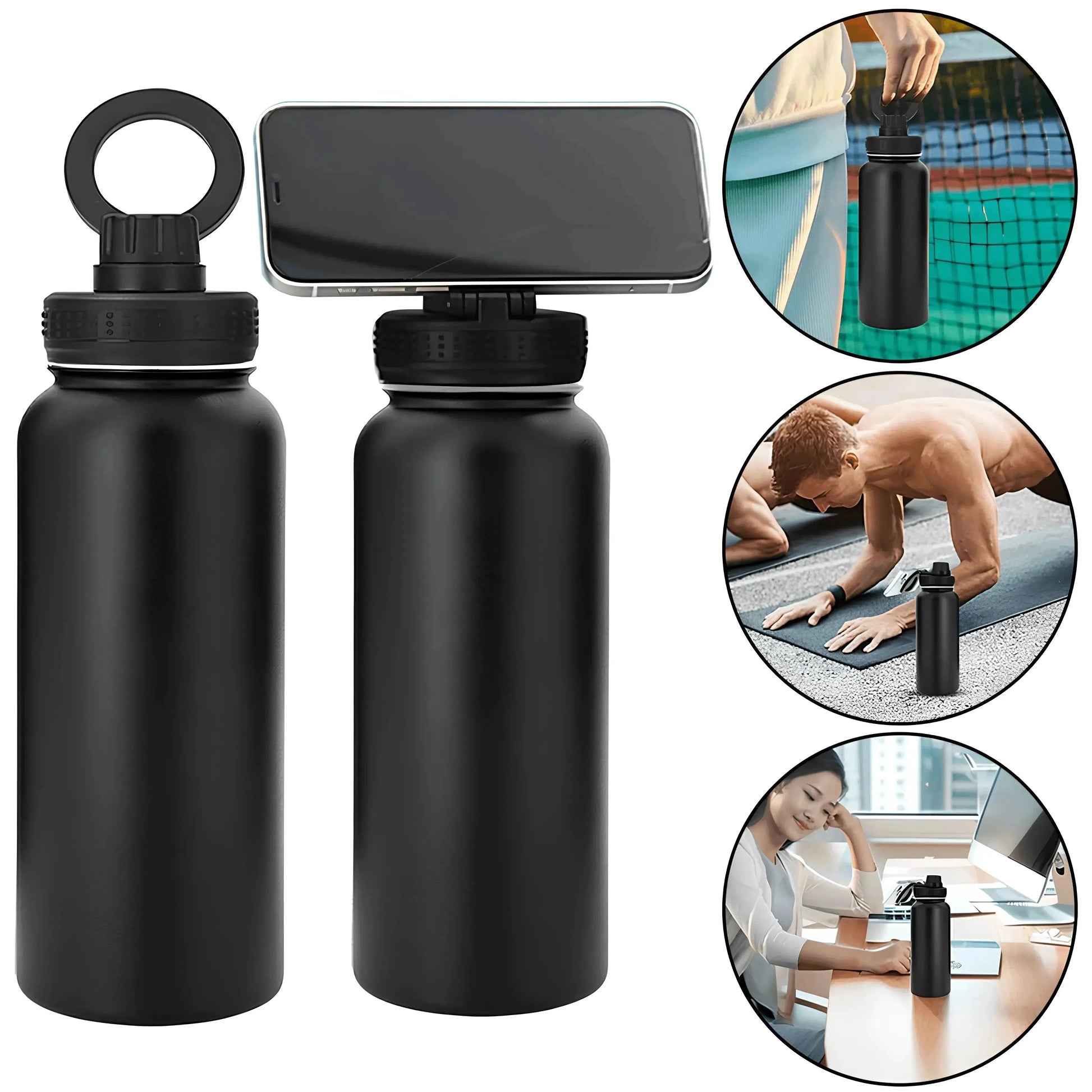 Magsafe Bottle - Manyetik Kapaklı Paslanmaz Çelik - termoshane.com